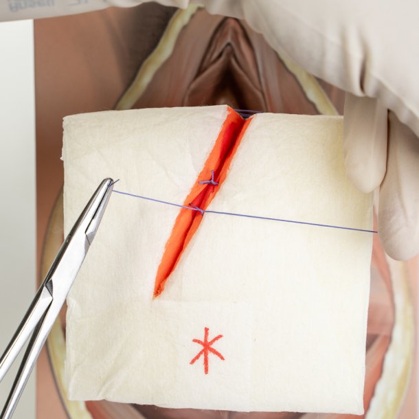 Mediolateral episiotomy repair trainer - patient's right side