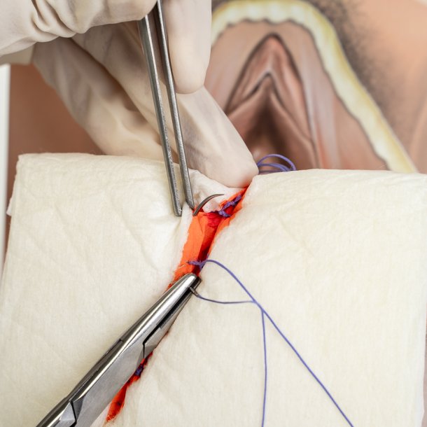 Mediolateral episiotomy repair trainer - patient's right side